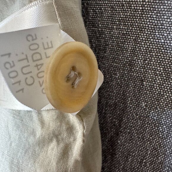 Vintage Y2k Max Studio Tan Cotton Low Rise Wide Leg Tie Hem Cargo Capri Pants - Picture 16 of 17